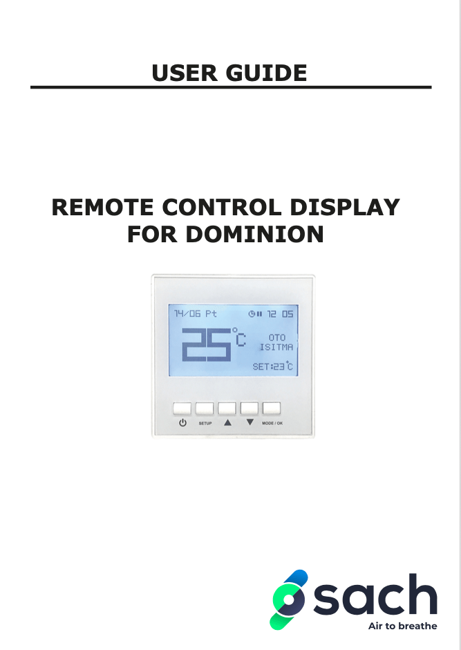 pantalla control remoto dominion manual de usuario